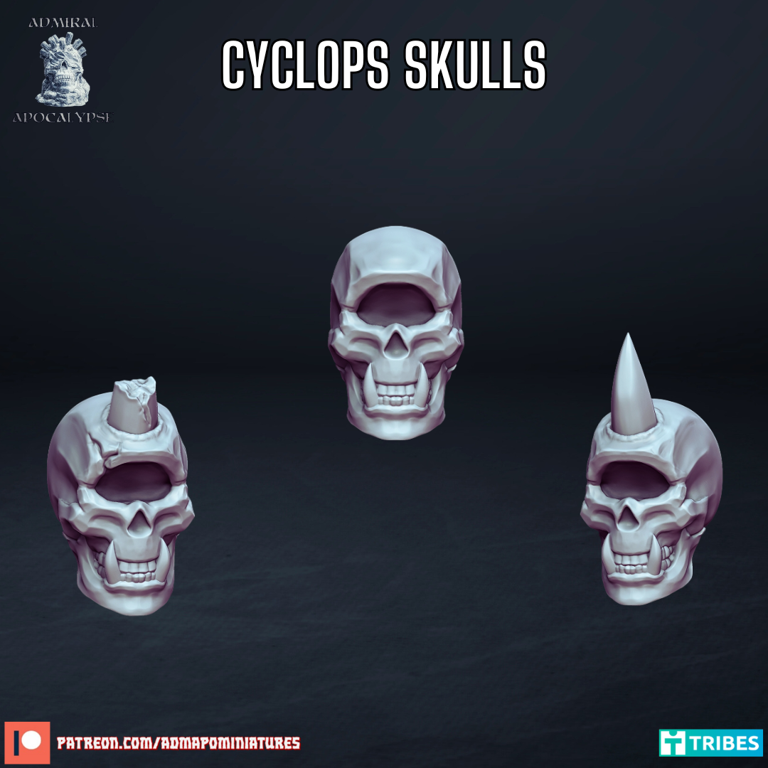 Cyclops Skulls (Pre-supported)